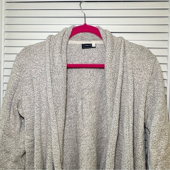 Cotton Gin Long Neutral Sweater Cardigan with Pockets - Picture 6 of 6